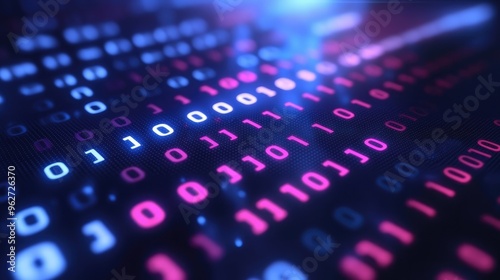 Binary code abstract pattern