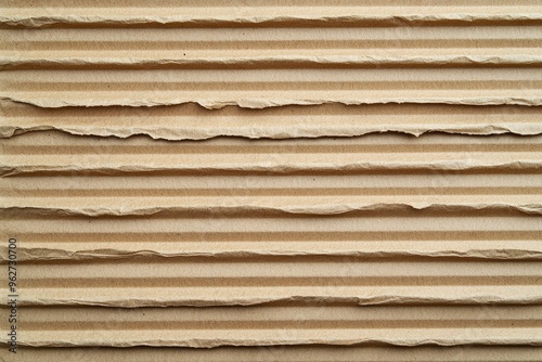 Abstract brown recycled paper background. Old Kraft paper texture box craft stripes pattern. top view , ai