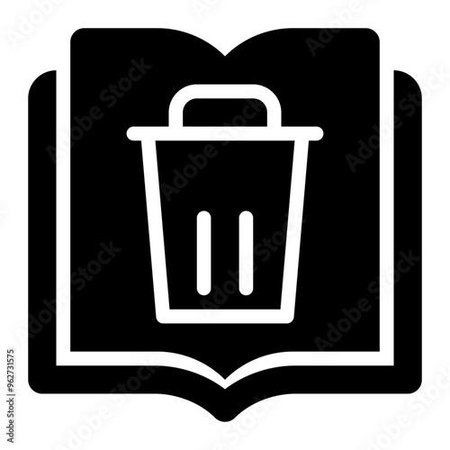 garbology, garbage, trash, study, science, knowledge solid or glyph icon photo