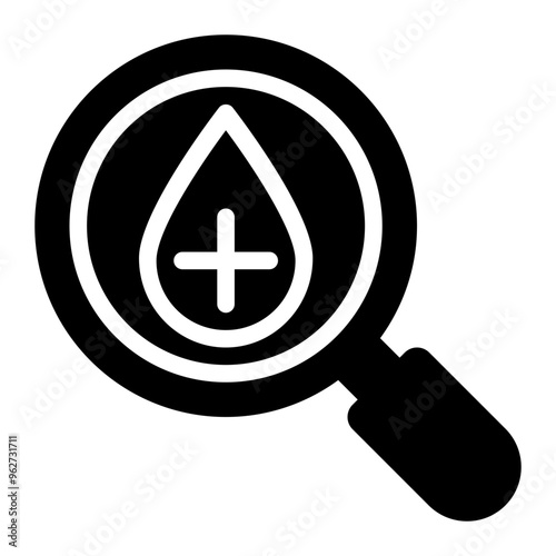 hematology, blood, science, research, analysis, haematology, medical solid or glyph icon