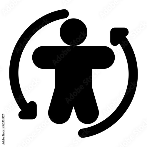 physiology, science, life, human, cycle, living system solid or glyph icon