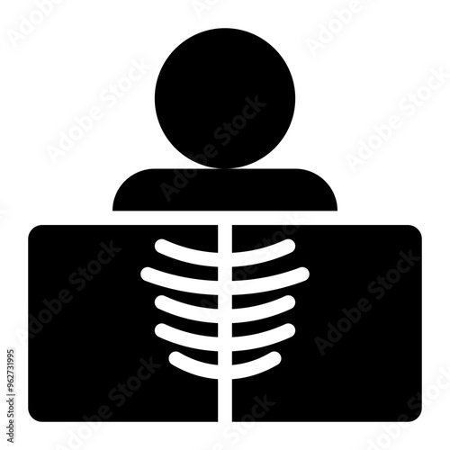 radiology, x ray, medical imaging, science, radiography, scanning solid or glyph icon