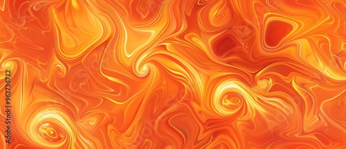 A vibrant background in tangerine orange with dynamic swirls