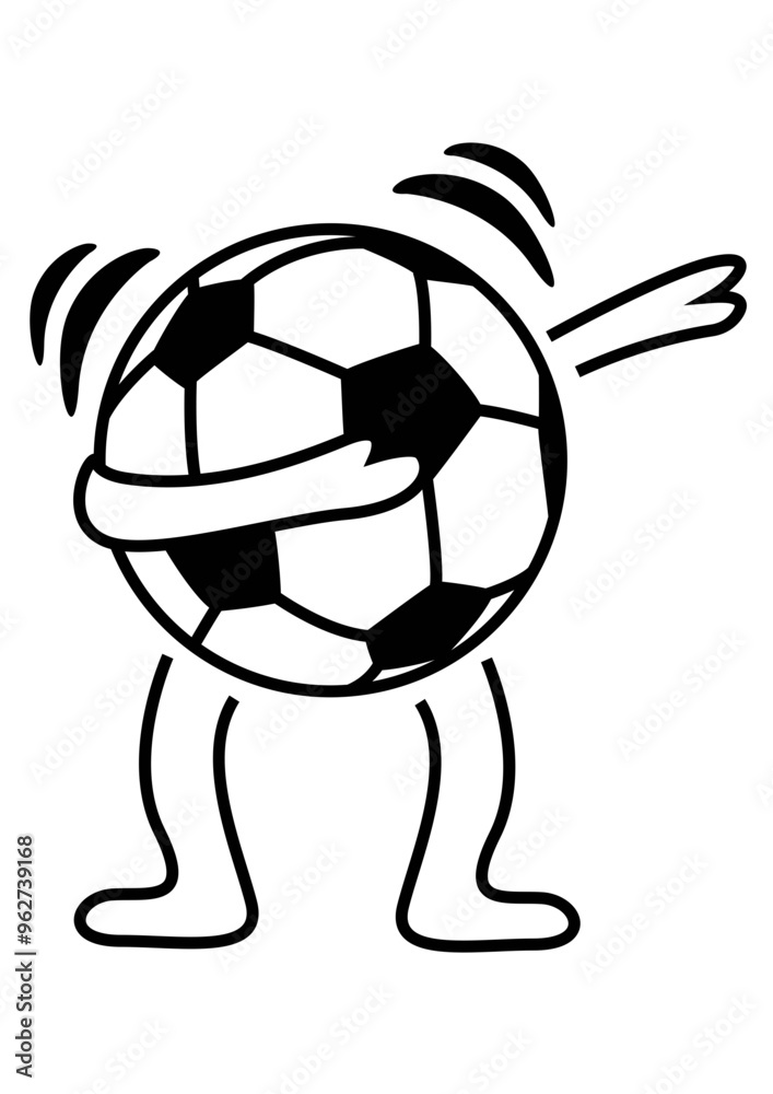 Obraz premium Soccer Ball | Soccer Mascot | Ball Sport | Soccer Team | Soccer Game | Soccer Player | Soccer League | Goal Keeper | Original Illustration | Vector and Clipart | Cutfile and Stencil