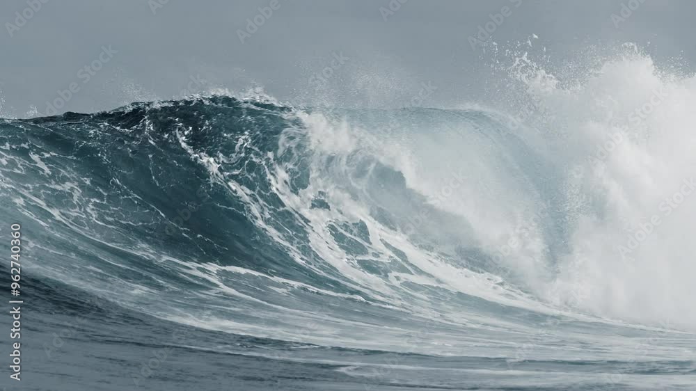 Ocean wave rolls and breaks in the Maldives Ocean wave rolls and breaks in the Maldives