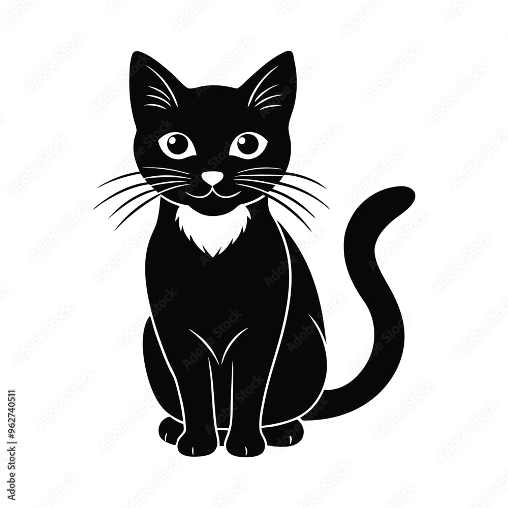Silhouette of a Cat vector illustration Silhouette of a Cat vector illustration