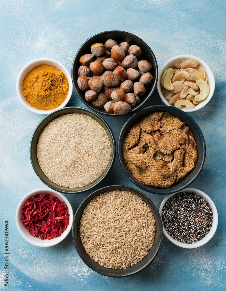 kinds of spices in bowls kinds of spices in bowls