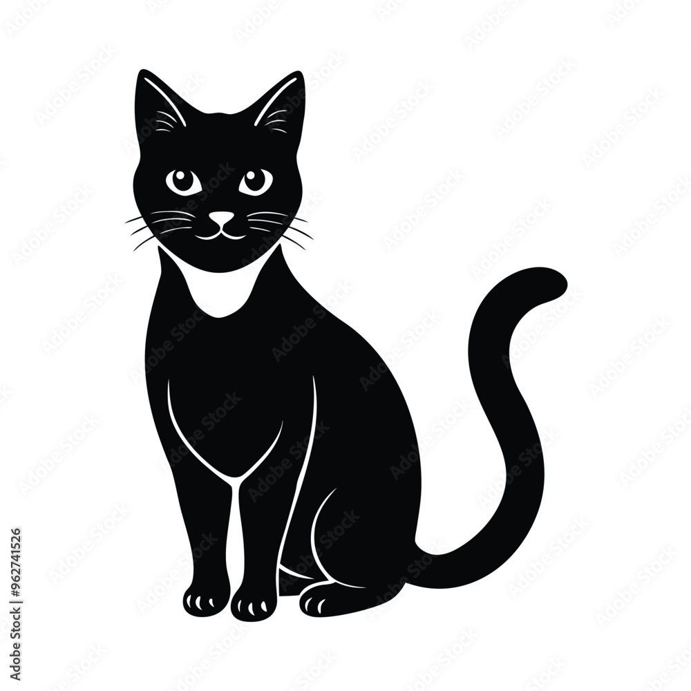Silhouette of a Cat vector illustration Silhouette of a Cat vector illustration