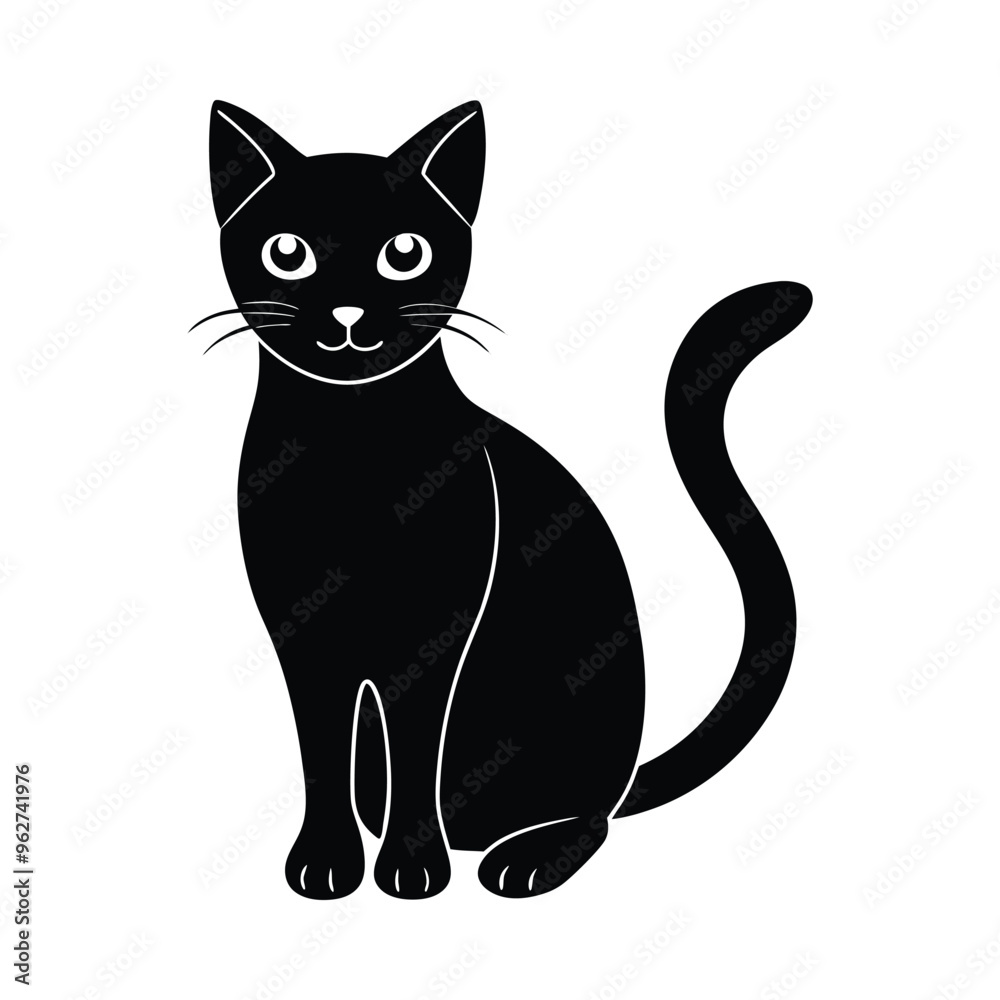 Silhouette of a Cat vector illustration Silhouette of a Cat vector illustration