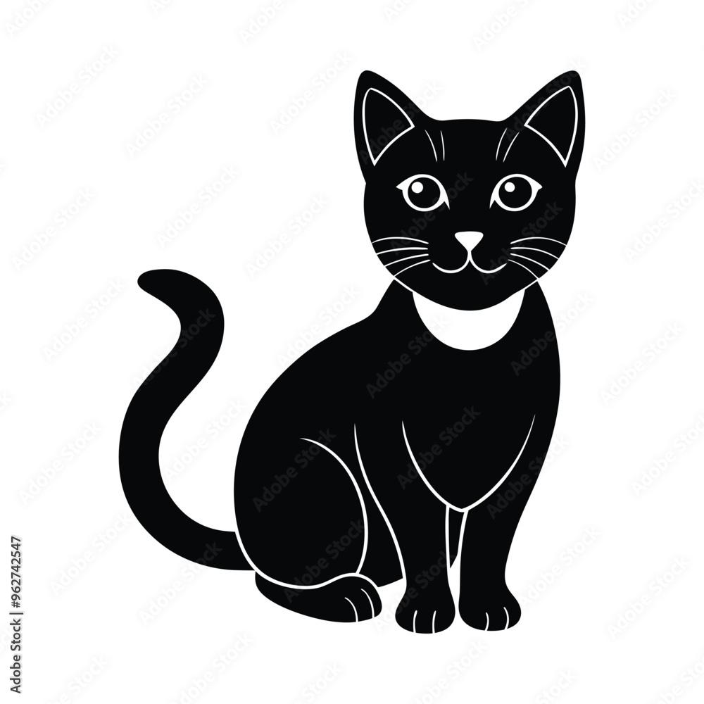 Silhouette of a Cat vector illustration Silhouette of a Cat vector illustration