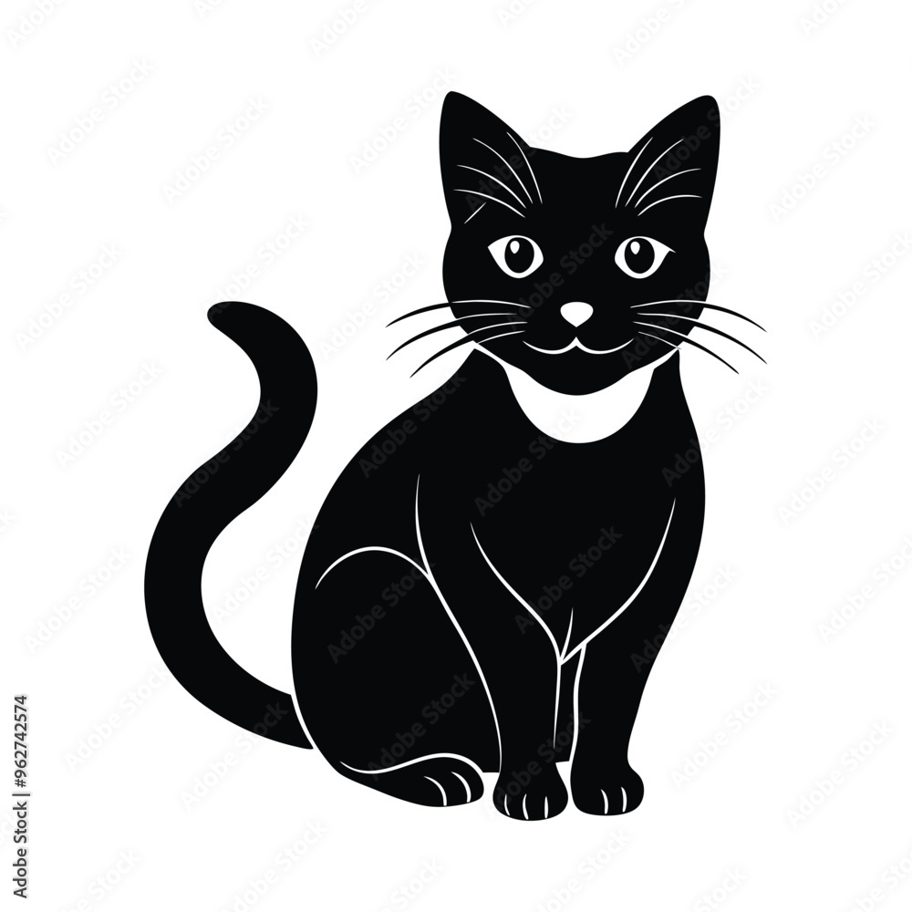 Silhouette of a Cat vector illustration Silhouette of a Cat vector illustration