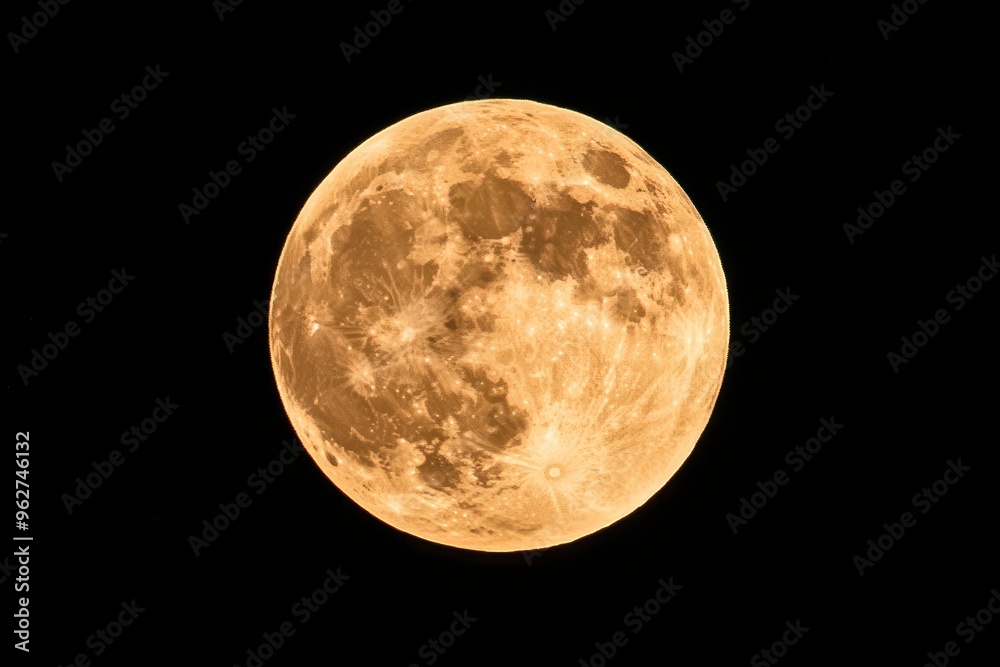 Obraz premium The Full Harvest Moon of September, ai