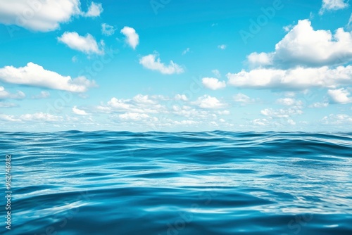 Wallpaper Mural Blue Ocean, Water Surface and Blue Sky, ai Torontodigital.ca
