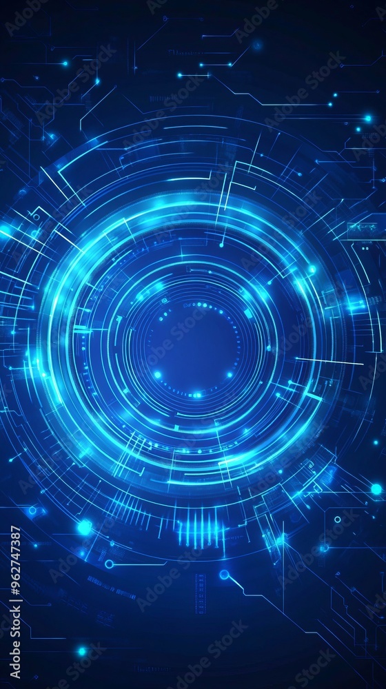 Fototapeta premium Abstract blue technology background