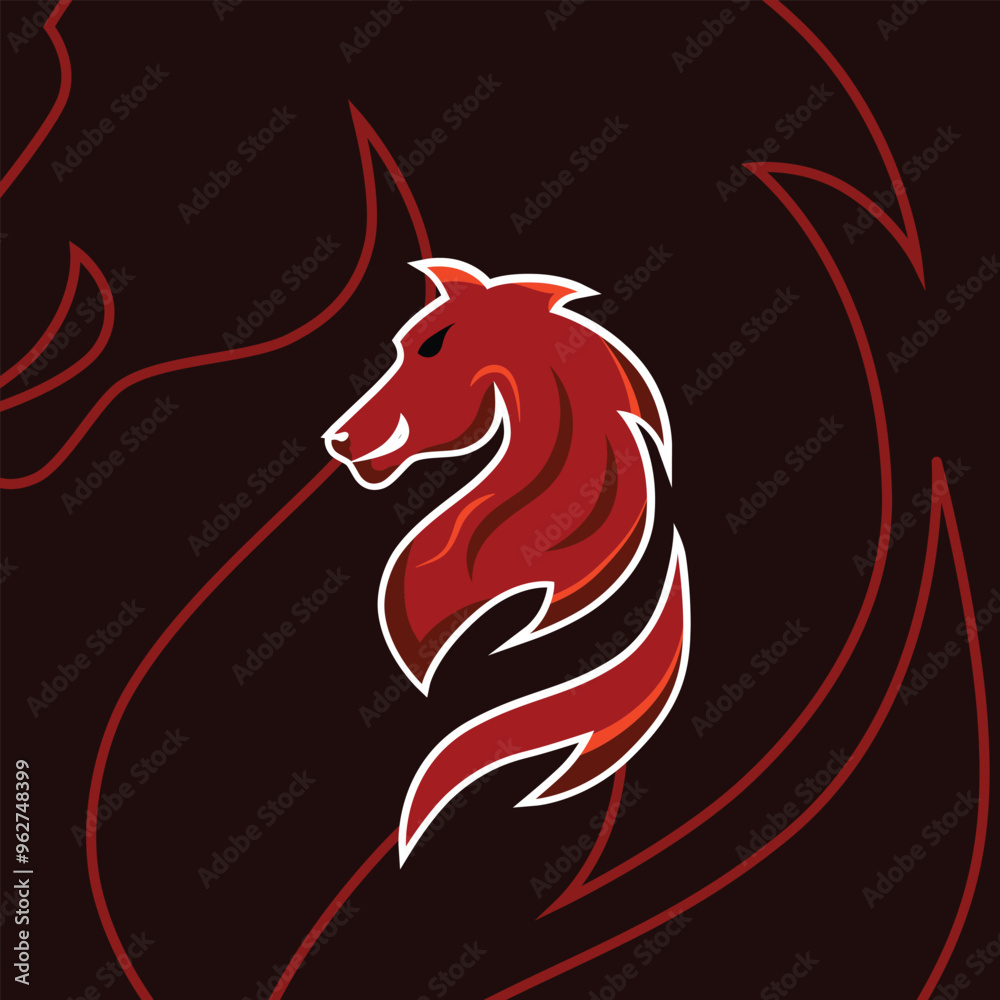 Animal horse logo vector design Animal horse logo vector design