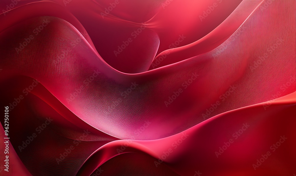 Obraz premium Cherry red color abstract smock shape background design. 