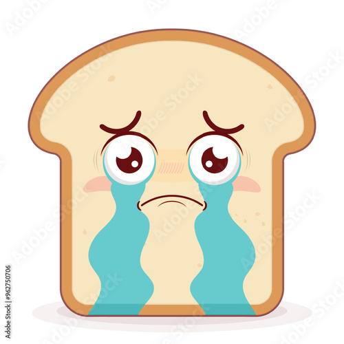 bread scared face cartoon cute