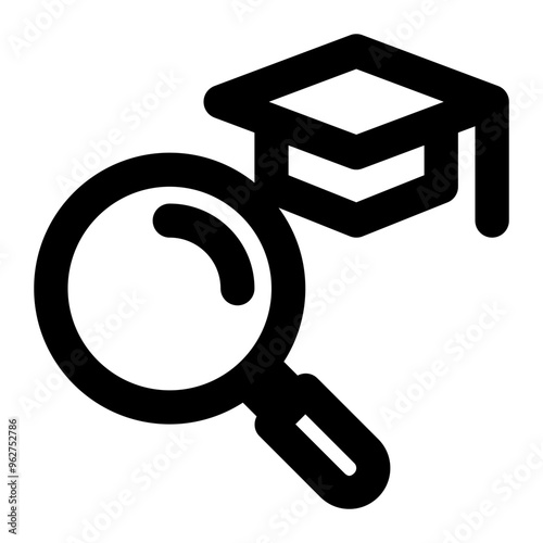 analysis, research, education, learning, searching, university, educational research, observation outline icon