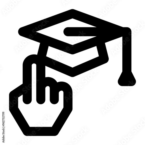 applied education, applied academics, practical education, practice, education outline icon