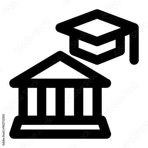 college, university, school, education, institute, academy outline icon