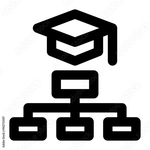 educational organization, organization, education, structure, structural, learning, university outline icon