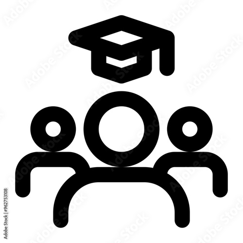 educational leadership, leadership, education, team leader, principal, headmaster outline icon