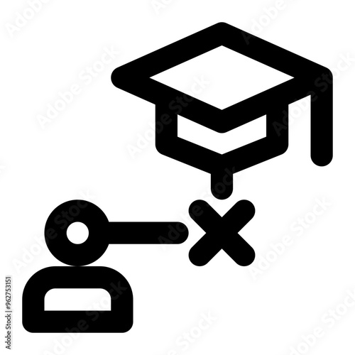 expulsion, drop out, banned, education, university, expelled outline icon