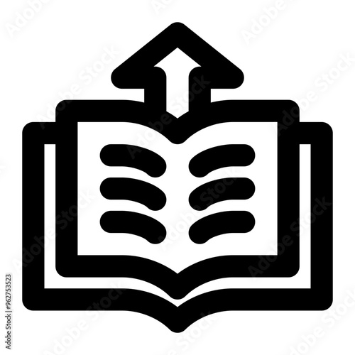 publishing, book, upload, publisher, education outline icon