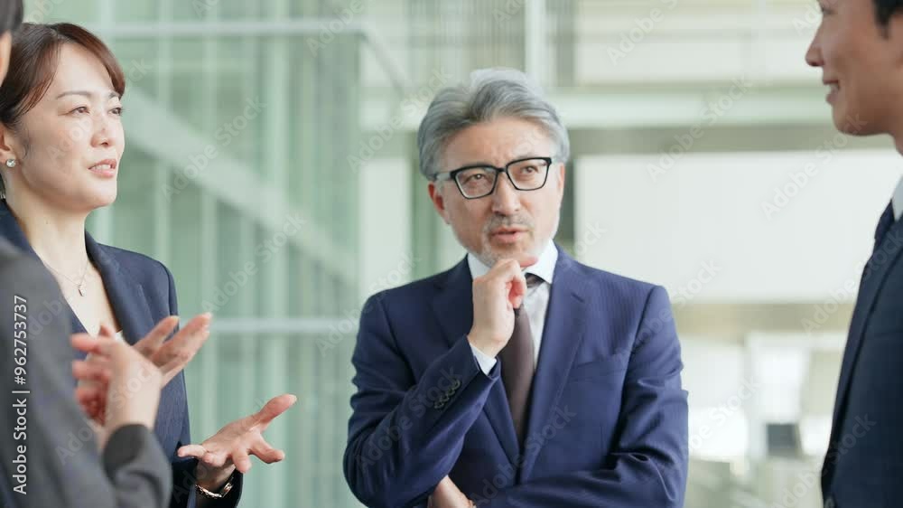 グループの中で一人で悩む男性ビジネスパーソン