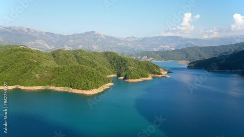 Drone at Bovilla lake Albania photo