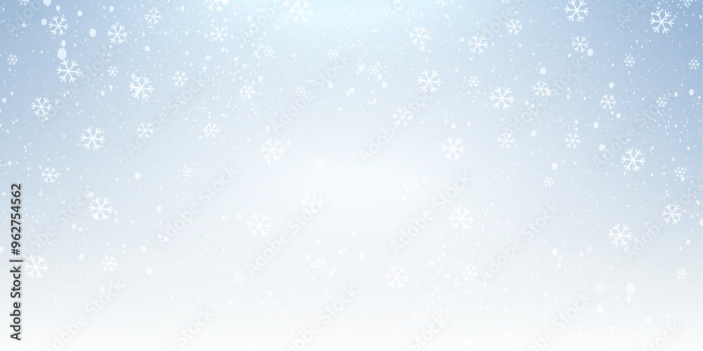 New Year background with snowflakes.Snowfall. Clear blue sky. Blizzard. Vector illustration. New Year background with snowflakes.Snowfall. Clear blue sky. Blizzard. Vector illustration.