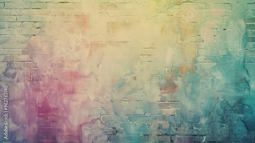 A textured wall with a blend of pastel colors, creating an artistic backdrop.