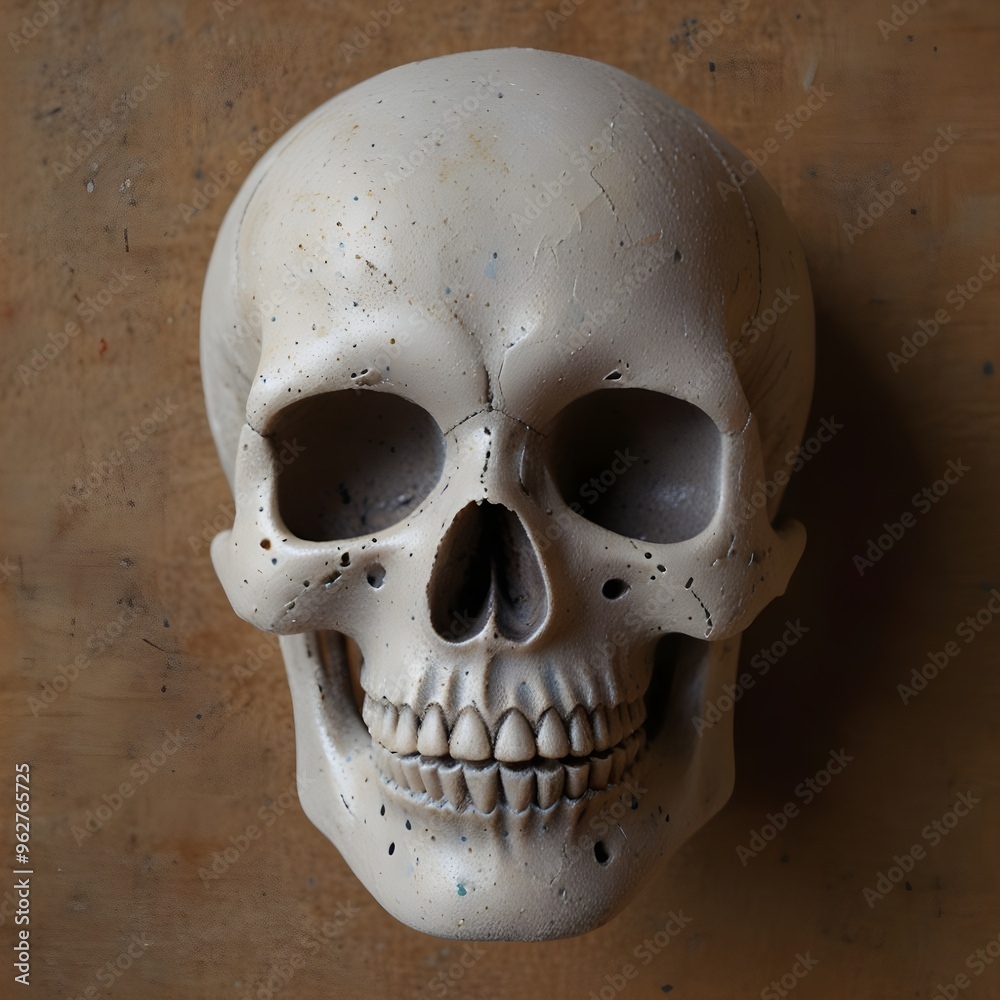 Obraz premium skull on brown background
