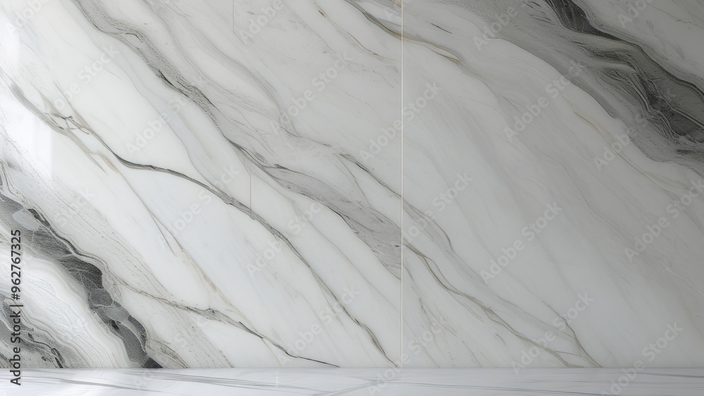 Obraz premium Statuario Marble: Luxurious Beauty with Pure White Hues