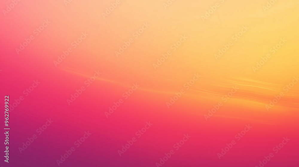 Naklejka premium Vibrant gradient background in pink, orange, and yellow, sunset color transition