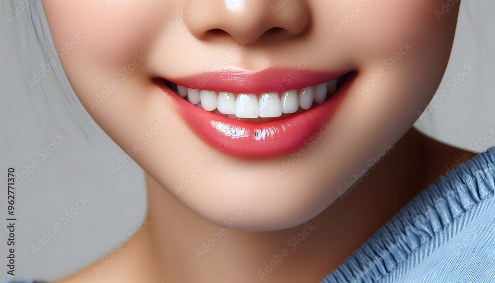 Fototapeta premium Bright, Perfect Smile Close-Up 