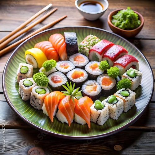 sushi with salmon