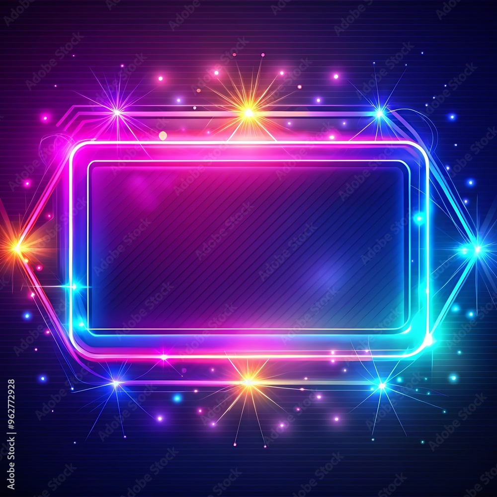 Abstract Neon Purple and Blue Color Background. Glowing line on Walpaper Frame. Ai Generated Abstract Neon Purple and Blue Color Background. Glowing line on Walpaper Frame. Ai Generated