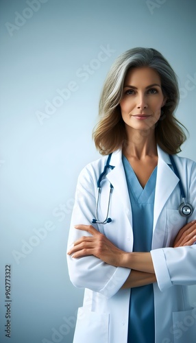 Portrait of Doctor Looking at Camera - Confident Medical Professional in a Healthcare Setting 