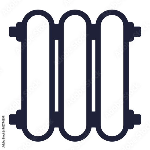 Heating battery, radiator icon, png