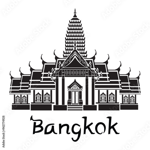 Illustration vector of Bangkok Thailand symbol
