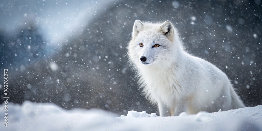 Obraz premium Arctic fox in the snow