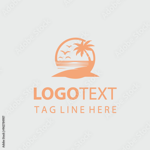 Beach Sunset Logo