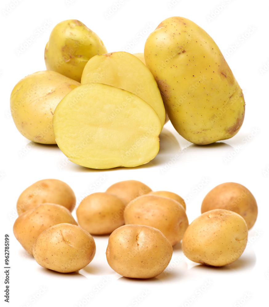 New potato isolated on white background New potato isolated on white background