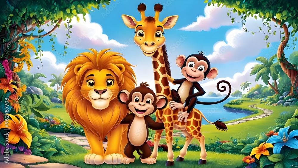 giraffe in the jungle giraffe in the jungle