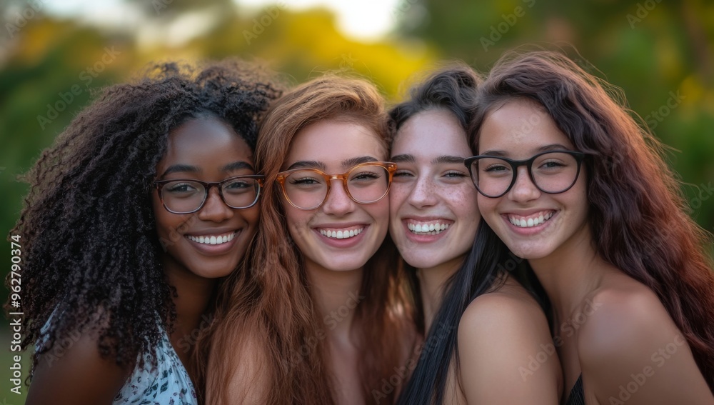 portrait of multiracial women smile and pose for the camera portrait of multiracial women smile and pose for the camera