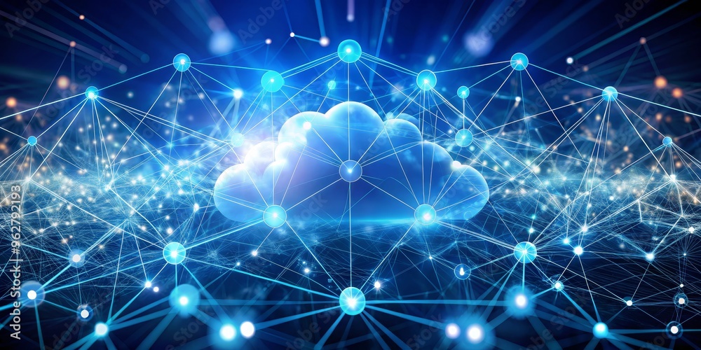 Obraz premium Cloud Computing Network, Cloud, Network, Data