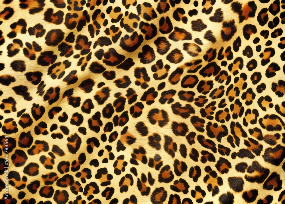 Vibrant leopard print fabric with bold, dark spots on a luxurious cream background, perfect for fashion, accessories, Vibrant leopard print fabric with bold, dark spots on a luxurious cream background, perfect for fashion, accessories,