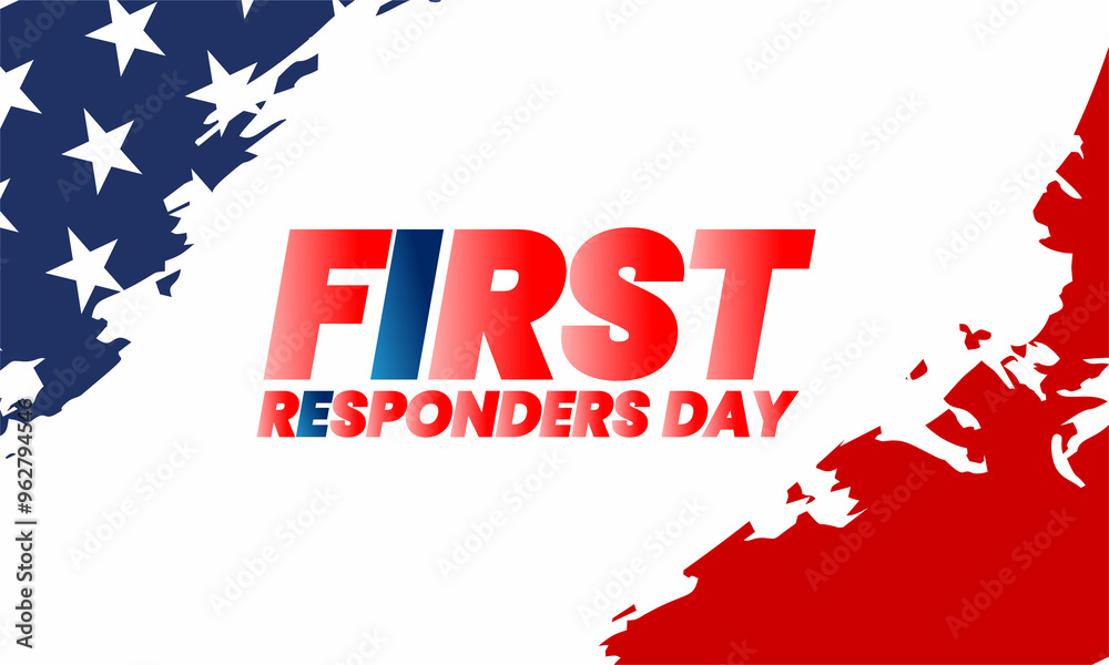 first responders day greeting design with american flag background vector illustration first responders day greeting design with american flag background vector illustration