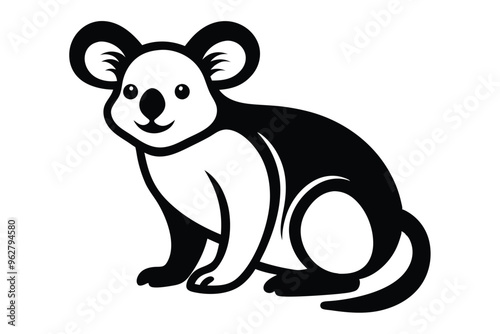 Solid color Koala animal vector design